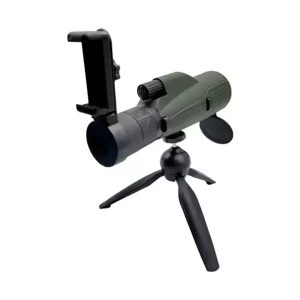 تصویر شاخص دوربین تک چشمی کانون Canon مدل 10-30x50 روی سه پایه با پس زمینه سفید