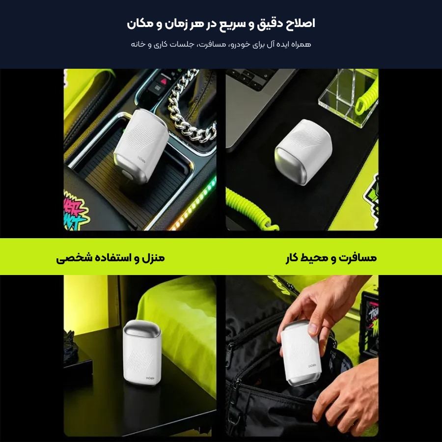 ماشین ریش تراش شارژی انشن Enchen مدل Mini MS006 5 ریش تراش مسافرتی جیبی انشن در خودرو و سفر