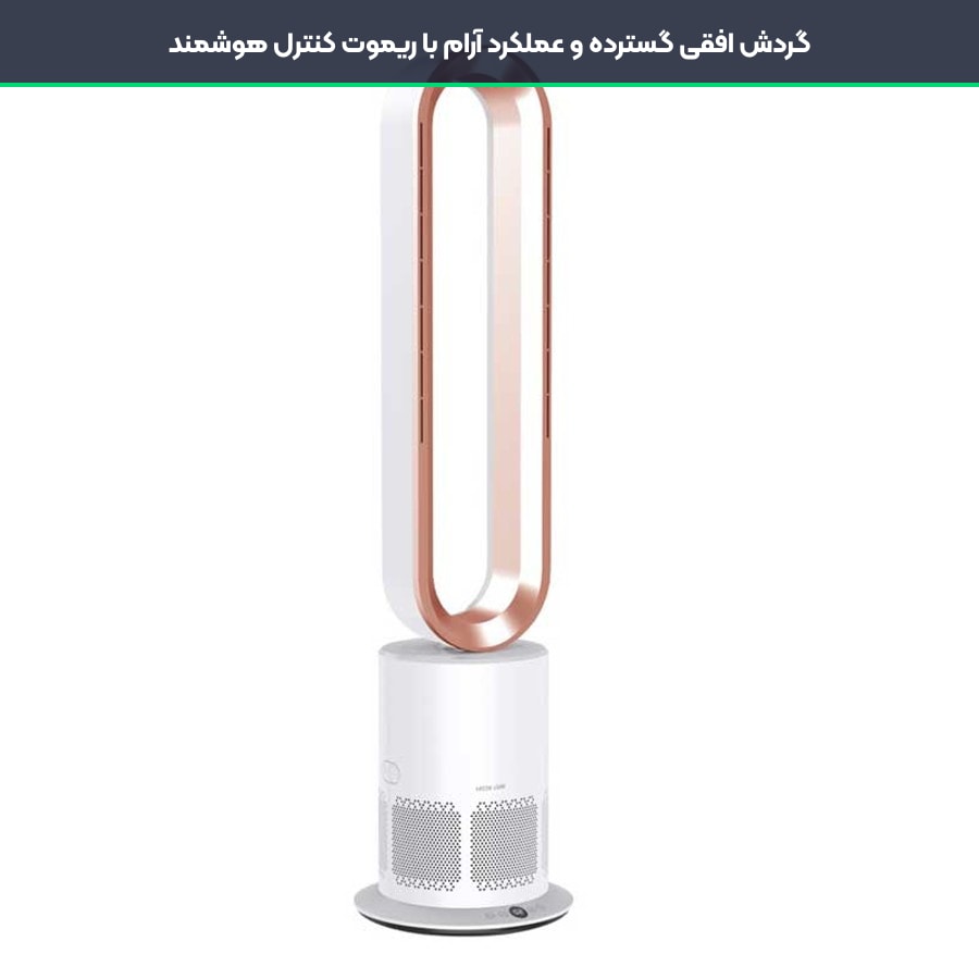 پنل لمسی و کنترل از راه دور پنکه برجی بدون پره گرین لاین