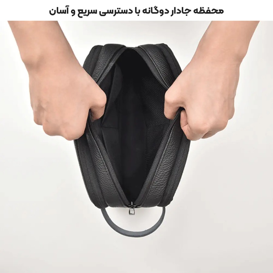 کیف دستی مسافرتی اکسسوری ویوو WIWU مدل Salem Travel Pouch 5 دسترسی به محفظه دوگانه زیپ دار کیف دستی اکسسوری ویوو