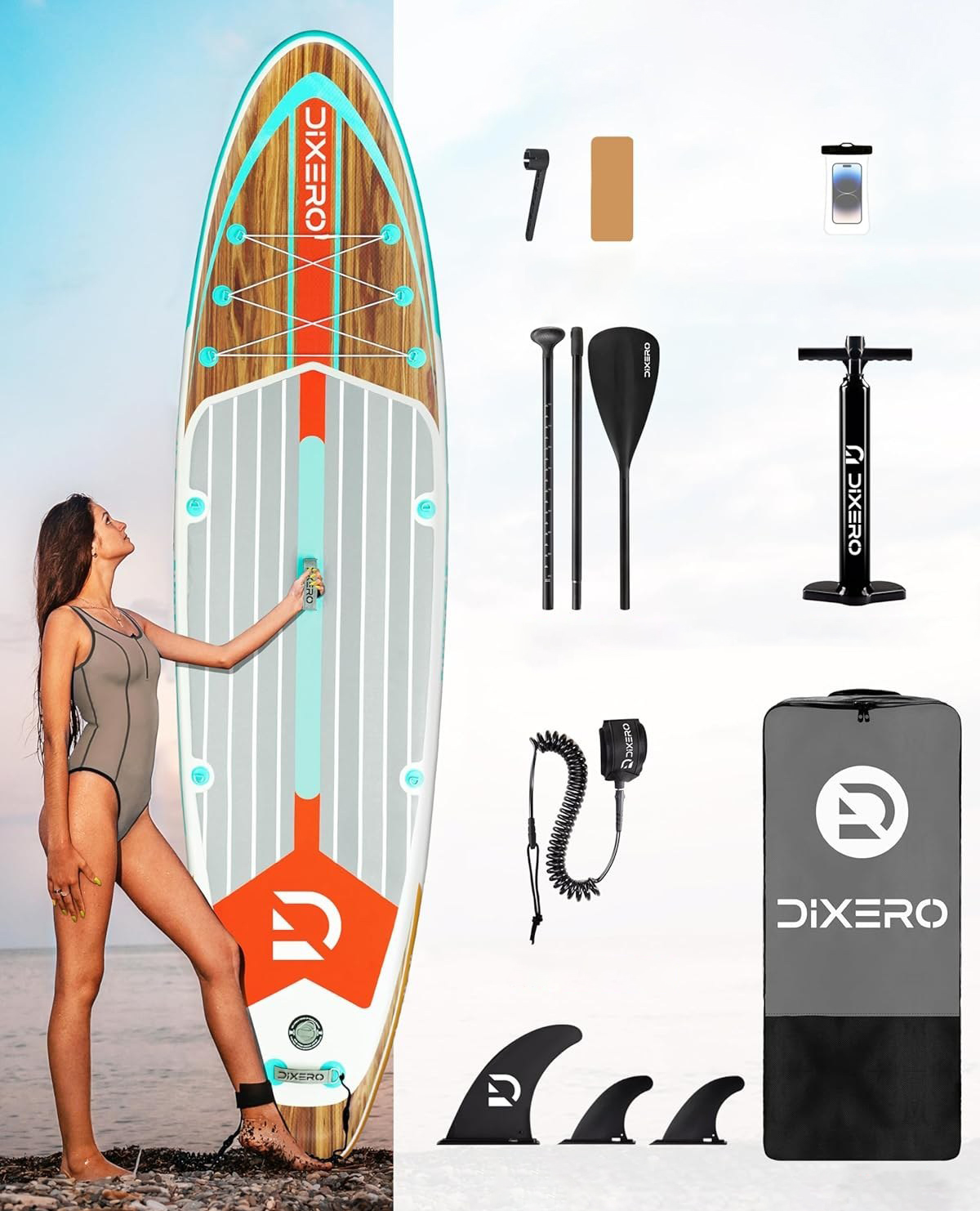 پدل برد دیکسرو DIXERO مدل WOOD 7 wood 7