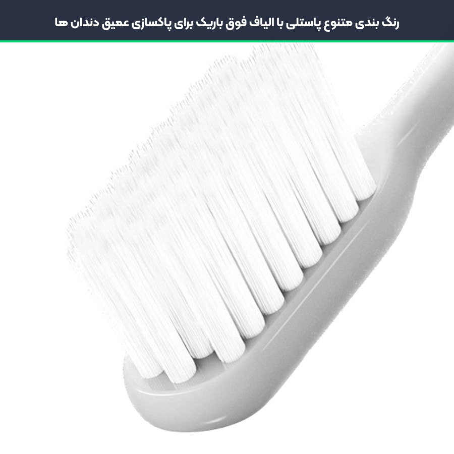 الیاف نرم و فوق باریک برای پاکسازی فواصل دندانی در مسواک دکتر بی