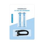 باتری قلمی شارژی پاورولوژی Powerology مدل PWAA322 بسته 2 عددی