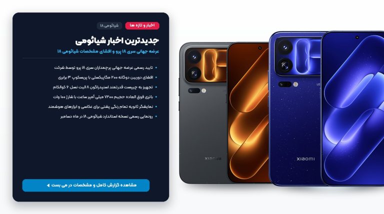 اخبار شیائومی؛ تایید عرضه جهانی سری ۱۸ پرو و افشای مشخصات شیائومی ۱۸ – می بست