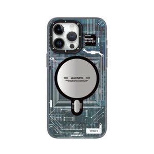 قاب محافظ مگ سیف آیفون ۱۶ پرو یانگ کیت YoungKit مدل Futuristic Blue Circuit Board